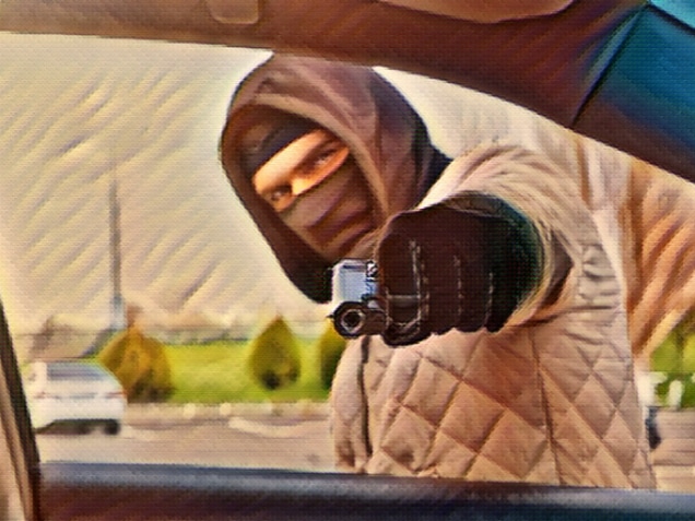 criminal robbing a car driver; social issue