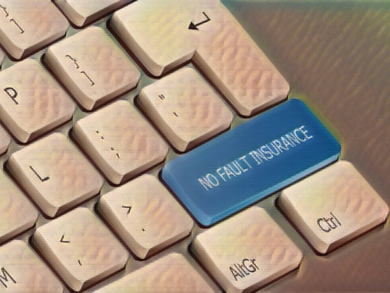 no fault insurance written on the keyboard button