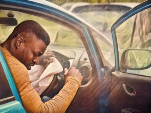 Male Motorist Injured In Car Crash With Airbag Deployed