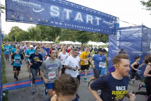 Participants at the starting line at the Race Judicata