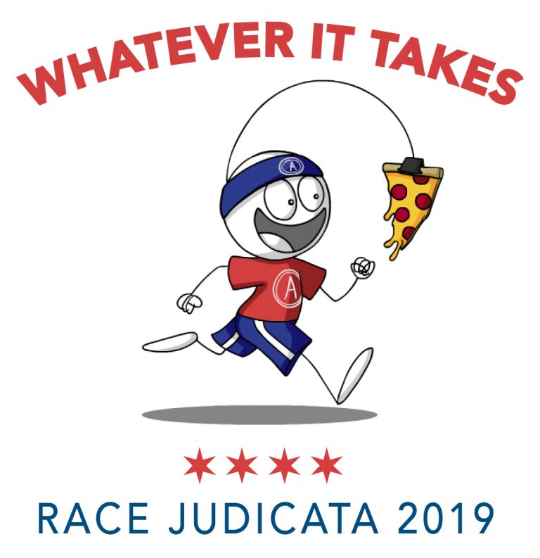 Whatever it takes, Race Judicata 2019 logo