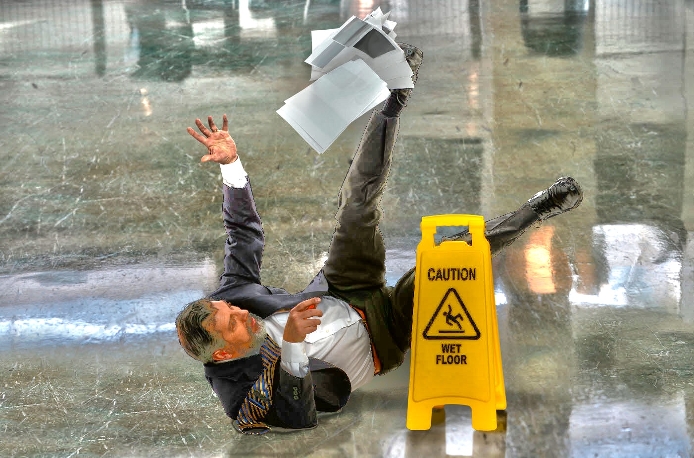 Knee Injury After Slip on Wet Floor 2015