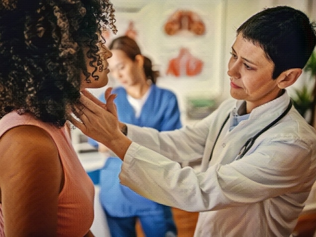 Female doctor doing a medical examination
