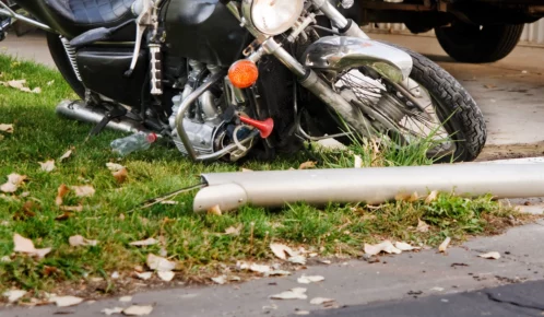 Motorcycle accident.