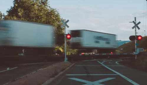 Image of speeding train.