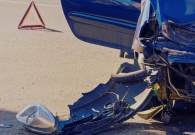Car accident. A broken-down passenger car is on the road after an accident. Most Expensive Car Accidents