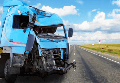 Injury Crash Involving Two Semi-Trucks on I-55